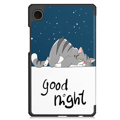 EIDERWOOD Samsung Galaxy Tab A11 Kunstlæder Flip Cover m. Motiv - Sovende Kat