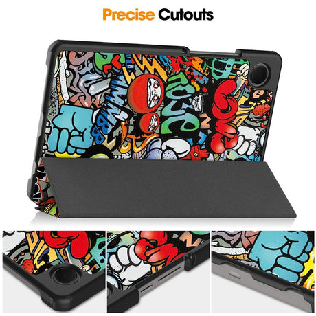 EIDERWOOD Samsung Galaxy Tab A11 Kunstlæder Flip Cover m. Motiv - Graffiti