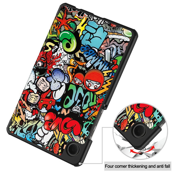 EIDERWOOD Samsung Galaxy Tab A11 Kunstlæder Flip Cover m. Motiv - Graffiti