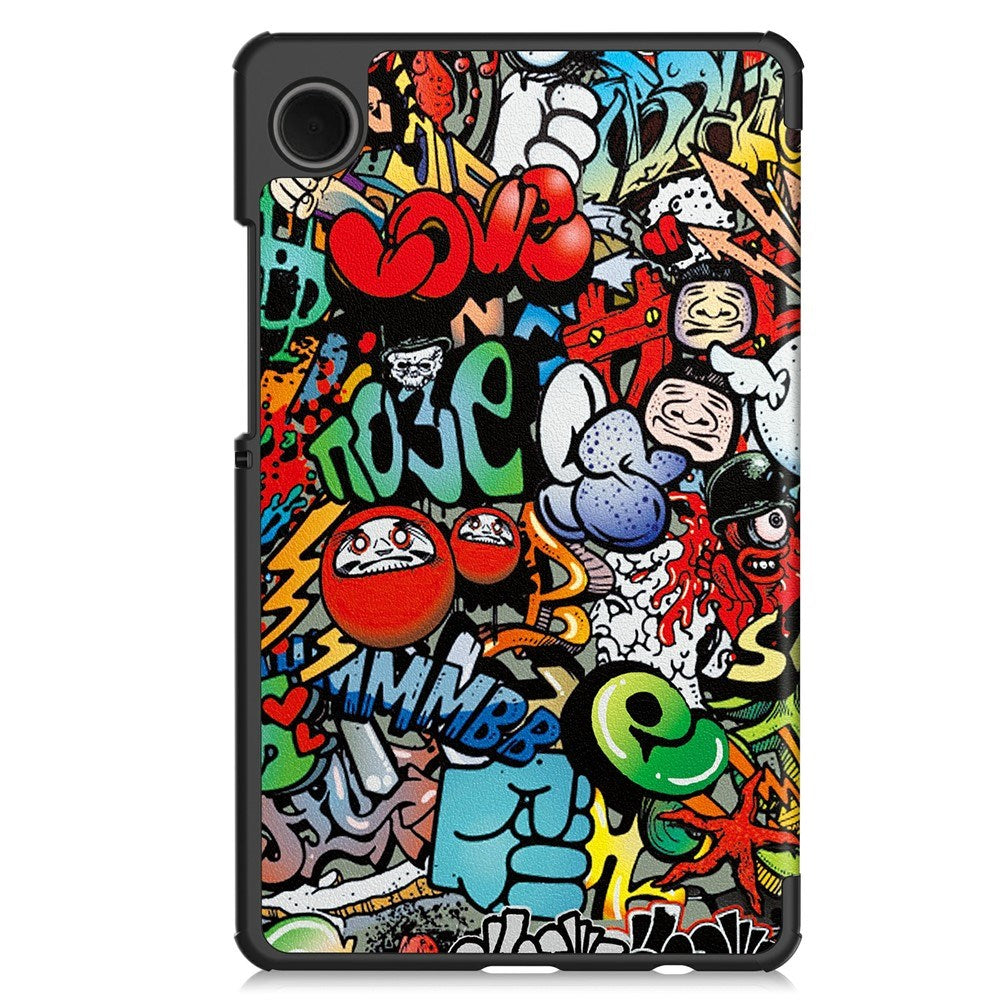 EIDERWOOD Samsung Galaxy Tab A11 Kunstlæder Flip Cover m. Motiv - Graffiti