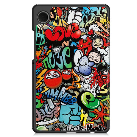 EIDERWOOD Samsung Galaxy Tab A11 Kunstlæder Flip Cover m. Motiv - Graffiti