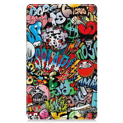 EIDERWOOD Samsung Galaxy Tab A11 Kunstlæder Flip Cover m. Motiv - Graffiti