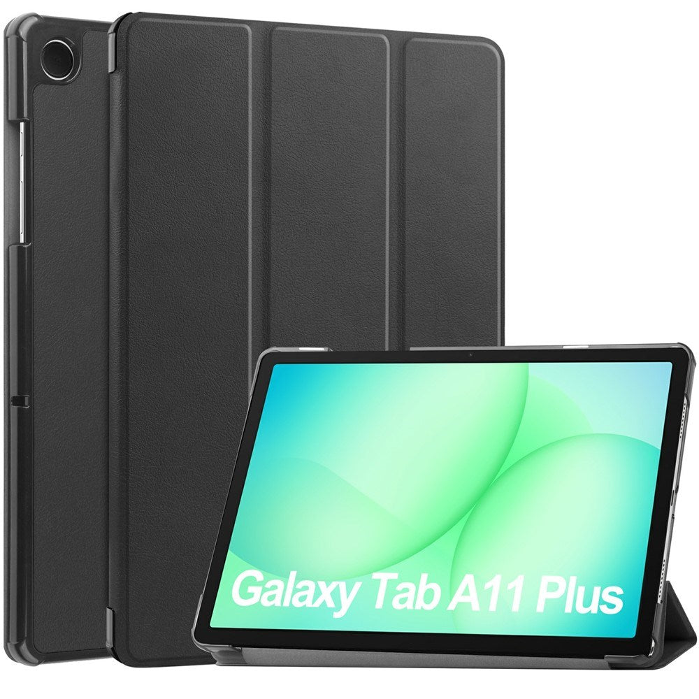 Samsung Galaxy Tab A11+ (Plus) EIDERWOOD Kunstlæder Flip Cover m. Ståfunktion - Sort
