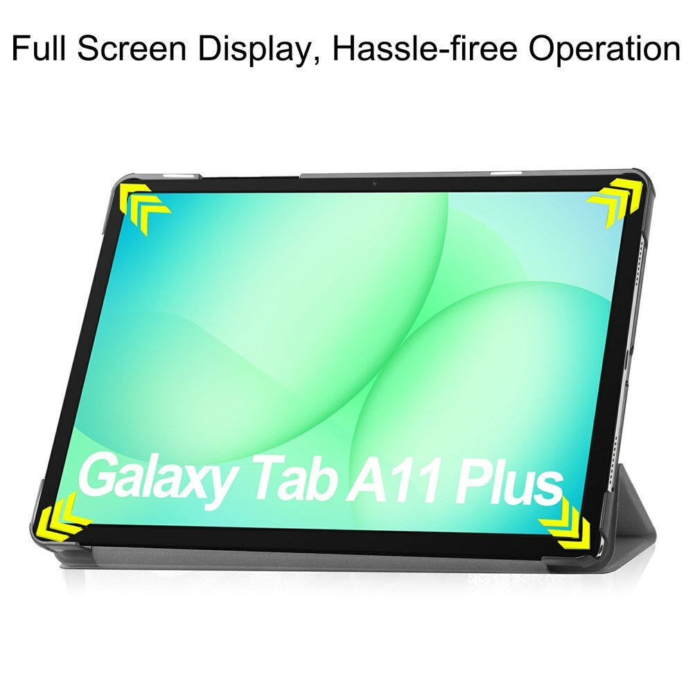 Samsung Galaxy Tab A11+ (Plus) EIDERWOOD Kunstlæder Flip Cover m. Ståfunktion - Grå