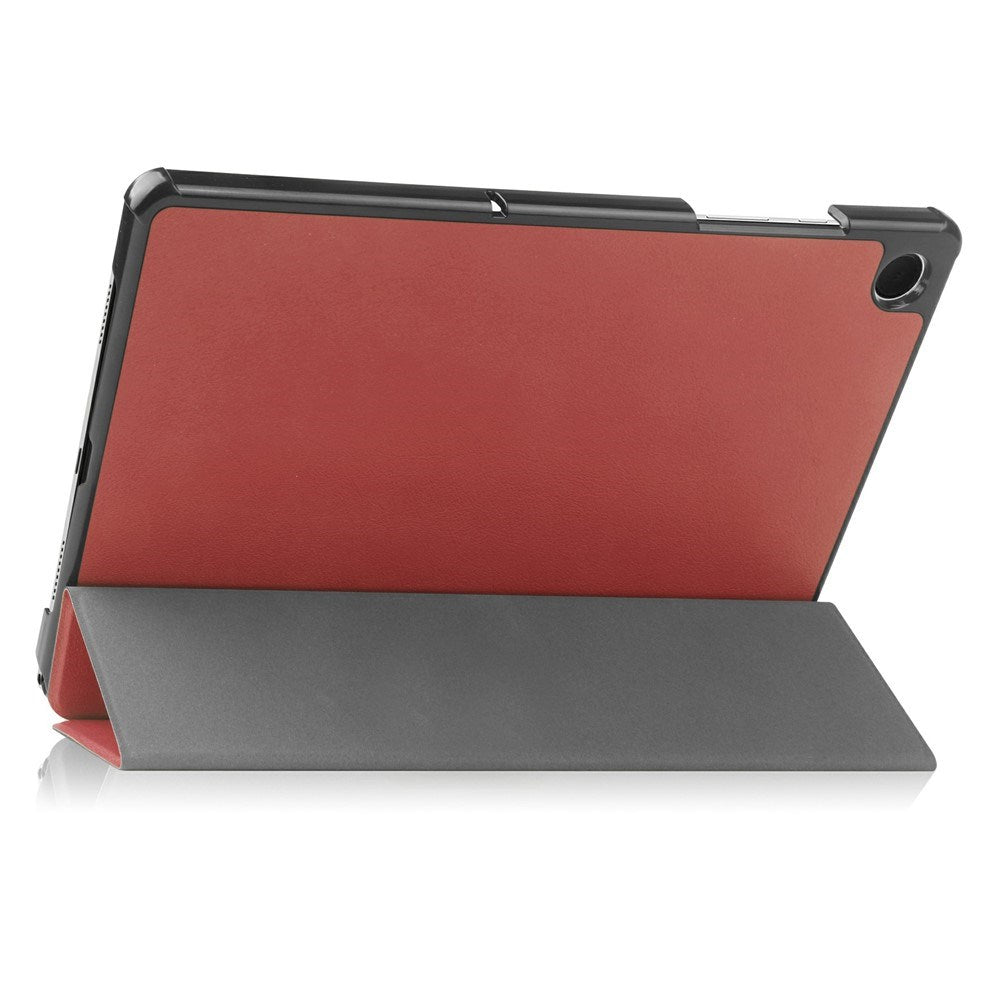 Samsung Galaxy Tab A11+ (Plus) EIDERWOOD Kunstlæder Flip Cover m. Ståfunktion - Vinrød