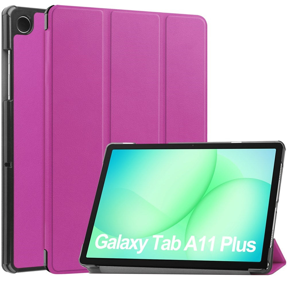 Samsung Galaxy Tab A11+ (Plus) EIDERWOOD Kunstlæder Flip Cover m. Ståfunktion - Lilla