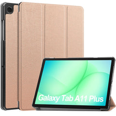 Samsung Galaxy Tab A11+ (Plus) EIDERWOOD Kunstlæder Flip Cover m. Ståfunktion - Rose Gold