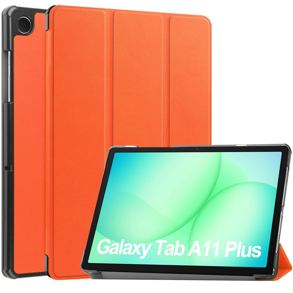 Samsung Galaxy Tab A11+ (Plus) EIDERWOOD Kunstlæder Flip Cover m. Ståfunktion - Orange