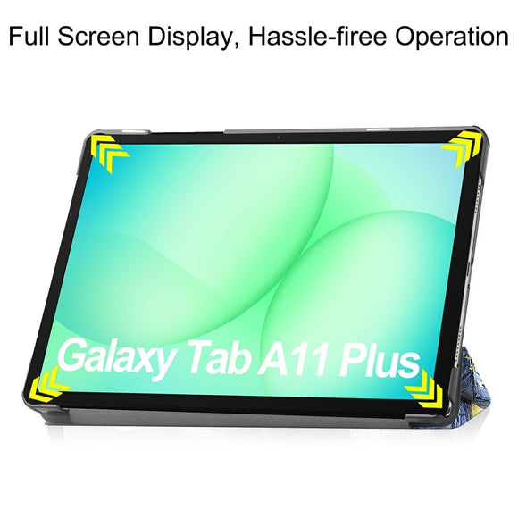 Samsung Galaxy Tab A11+ (Plus) EIDERWOOD Kunstlæder Flip Cover m. Motiv - Stjernehimmel
