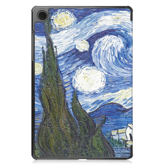 Samsung Galaxy Tab A11+ (Plus) EIDERWOOD Kunstlæder Flip Cover m. Motiv - Stjernehimmel