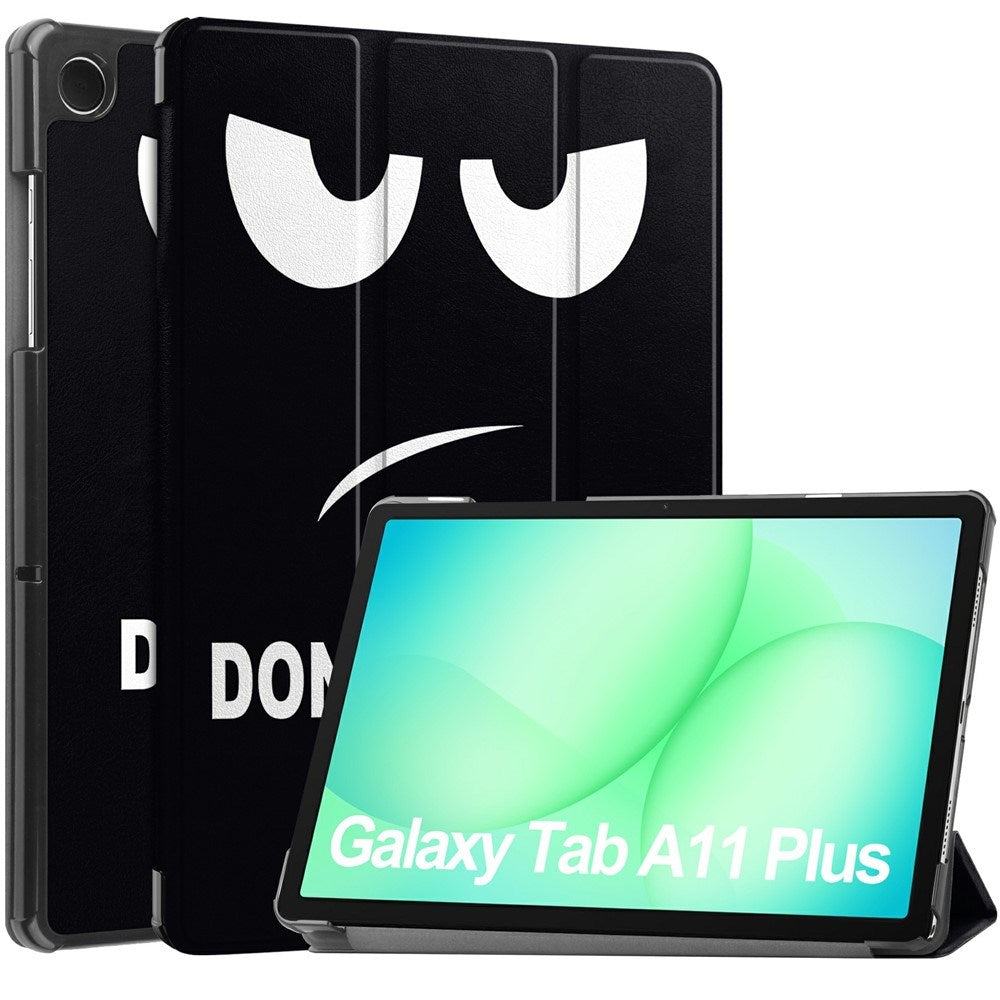 Samsung Galaxy Tab A11+ (Plus) EIDERWOOD Kunstlæder Flip Cover m. Motiv - "Don't Touch Me"