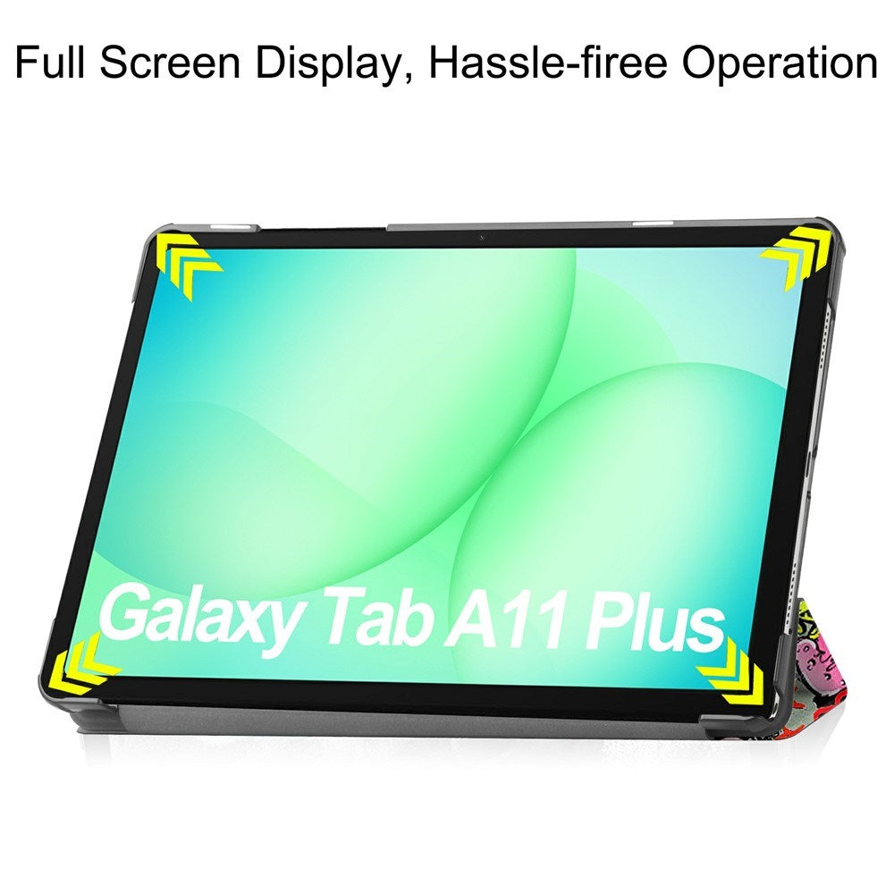 Samsung Galaxy Tab A11+ (Plus) EIDERWOOD Kunstlæder Flip Cover m. Motiv - Graffiti