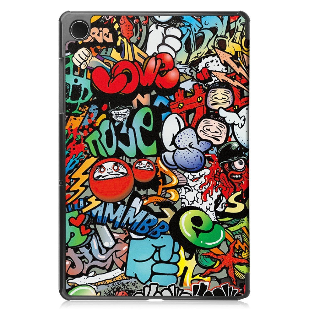 Samsung Galaxy Tab A11+ (Plus) EIDERWOOD Kunstlæder Flip Cover m. Motiv - Graffiti