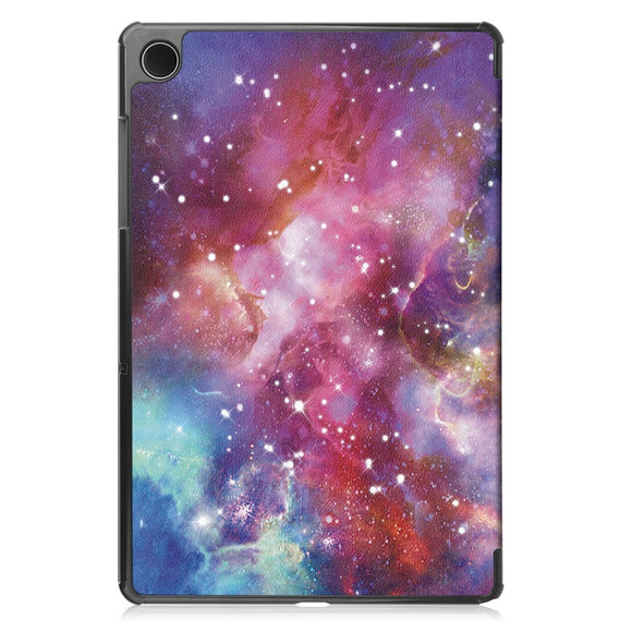 Samsung Galaxy Tab A11+ (Plus) EIDERWOOD Kunstlæder Flip Cover m. Motiv - Galakse