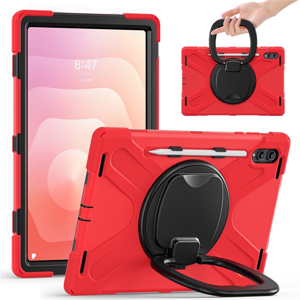 Samsung Galaxy Tab S12 Ultra / S11 Ultra EIDERWOOD Håndværker Cover m. Kickstand - Rød / Sort