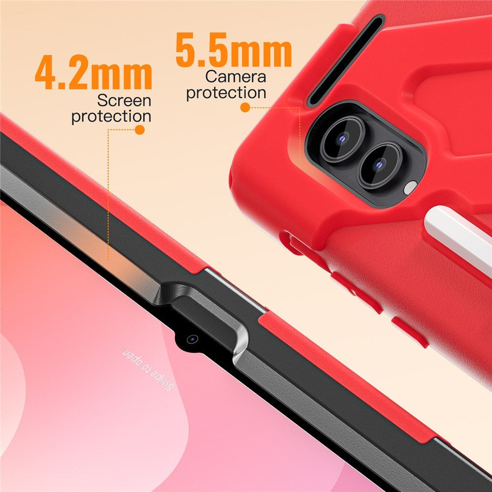 Samsung Galaxy Tab S12 Ultra / S11 Ultra EIDERWOOD Håndværker Cover m. Kickstand - Rød / Sort