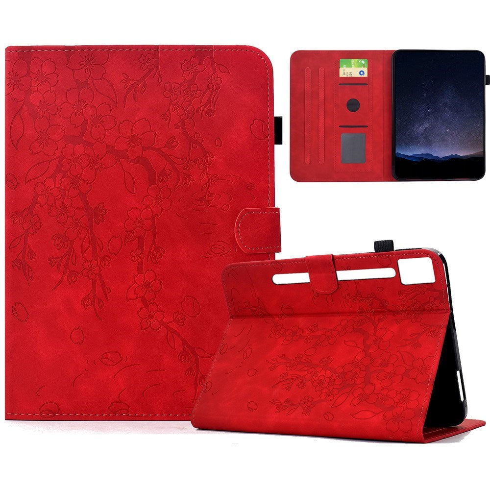Lenovo Idea Tab Pro / Tab P12 Pro EIDERWOOD Flipcover m. Blomstertryk - Rød