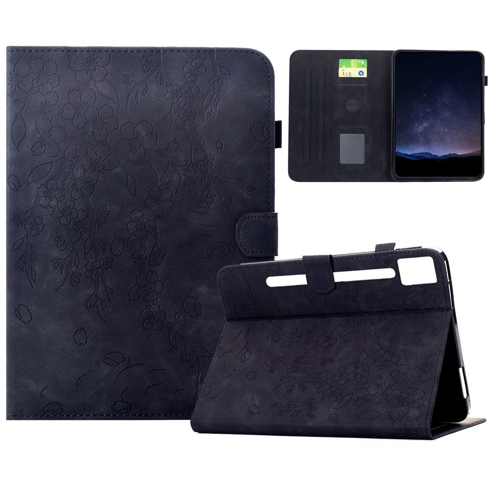Lenovo Idea Tab Pro / Tab P12 Pro EIDERWOOD Flipcover m. Blomstertryk - Sort