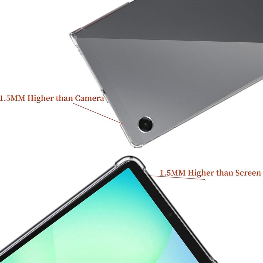 EIDERWOOD Samsung Galaxy Tab A11 Fleksibelt Plastik Cover inkl. Hærdet Beskyttelsesglas - Gennemsigtig