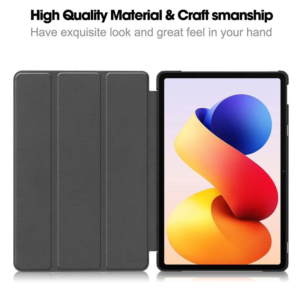 Xiaomi Redmi Pad 2 Pro EIDERWOOD Kunstlæder Flip Cover - Sort