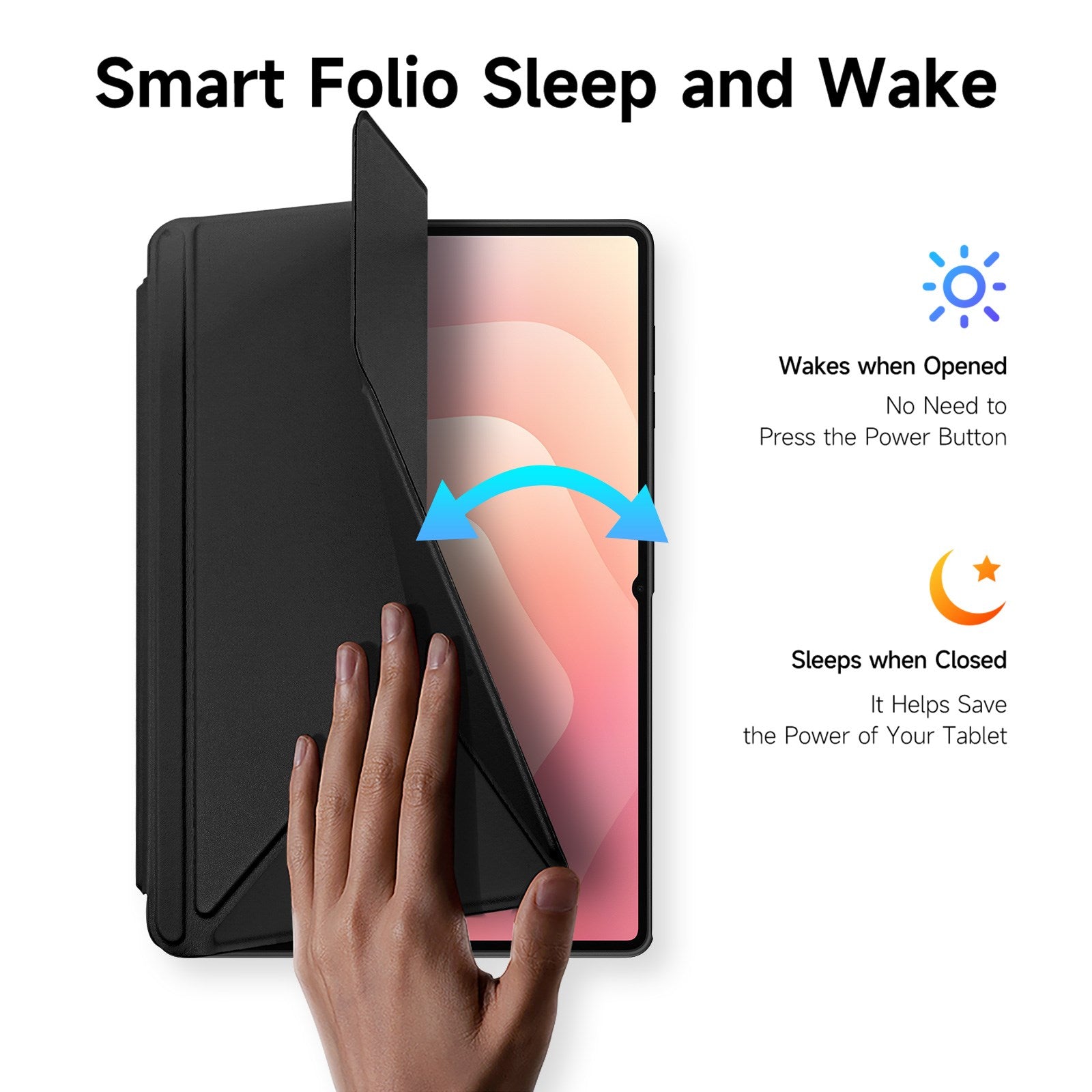 Samsung Galaxy Tab S12 Ultra / S11 Ultra DUX DUCIS Origami Hybrid Kunstlæder Flip Cover - Sort