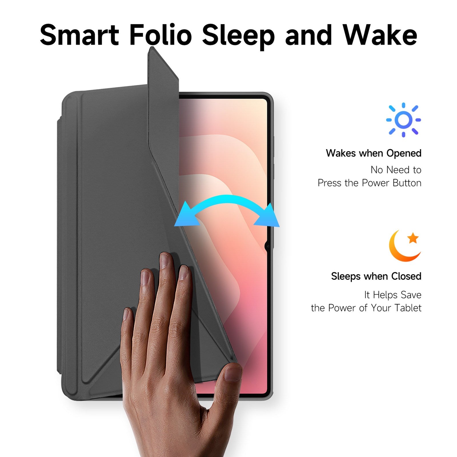 Samsung Galaxy Tab S12 Ultra / S11 Ultra DUX DUCIS Origami Hybrid Kunstlæder Flip Cover - Grå