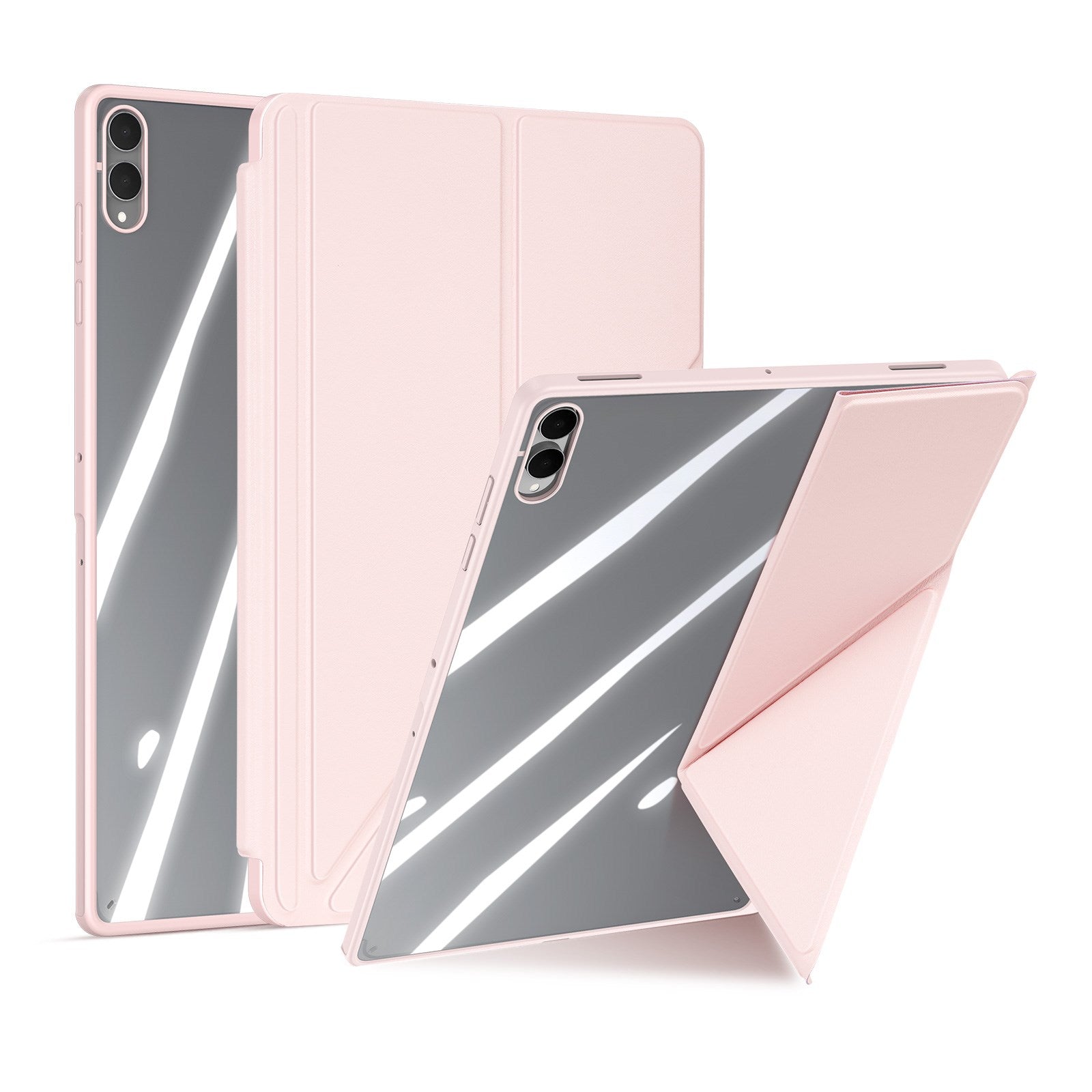 Samsung Galaxy Tab S12 Ultra / S11 Ultra DUX DUCIS Origami Hybrid Kunstlæder Flip Cover - Lyserød