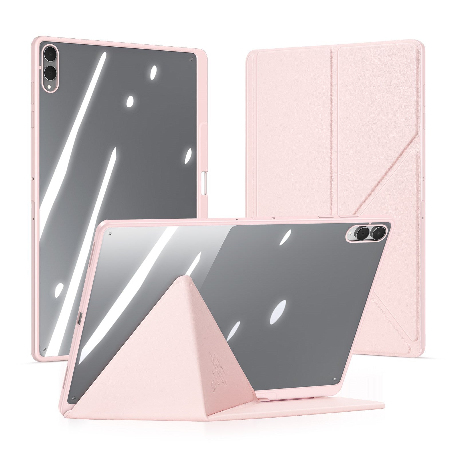 Samsung Galaxy Tab S12 Ultra / S11 Ultra DUX DUCIS Origami Hybrid Kunstlæder Flip Cover - Lyserød