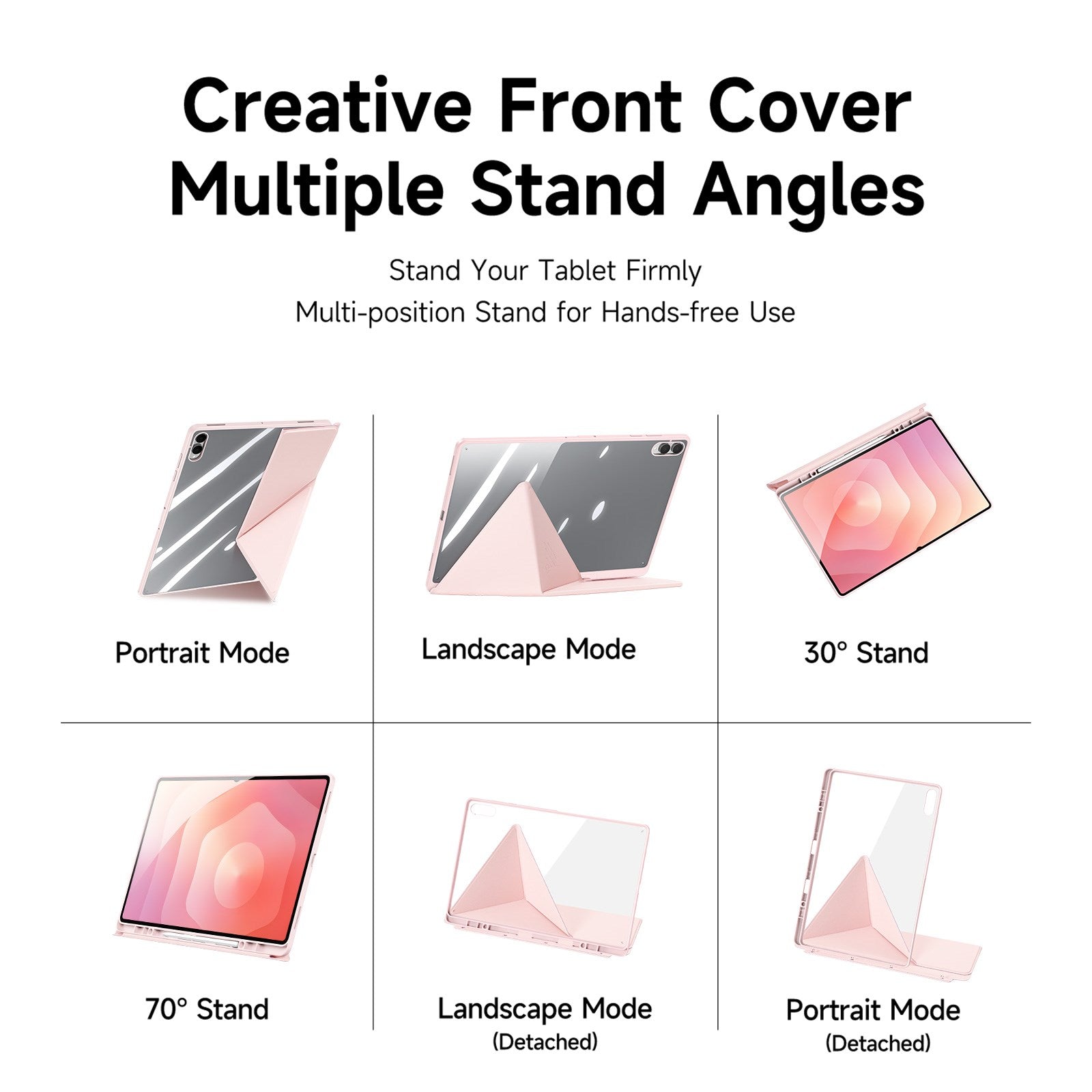 Samsung Galaxy Tab S12 Ultra / S11 Ultra DUX DUCIS Origami Hybrid Kunstlæder Flip Cover - Lyserød