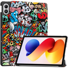 Xiaomi Redmi Pad 2 Pro EIDERWOOD Kunstlæder Flip Cover m. Motiv - Graffiti