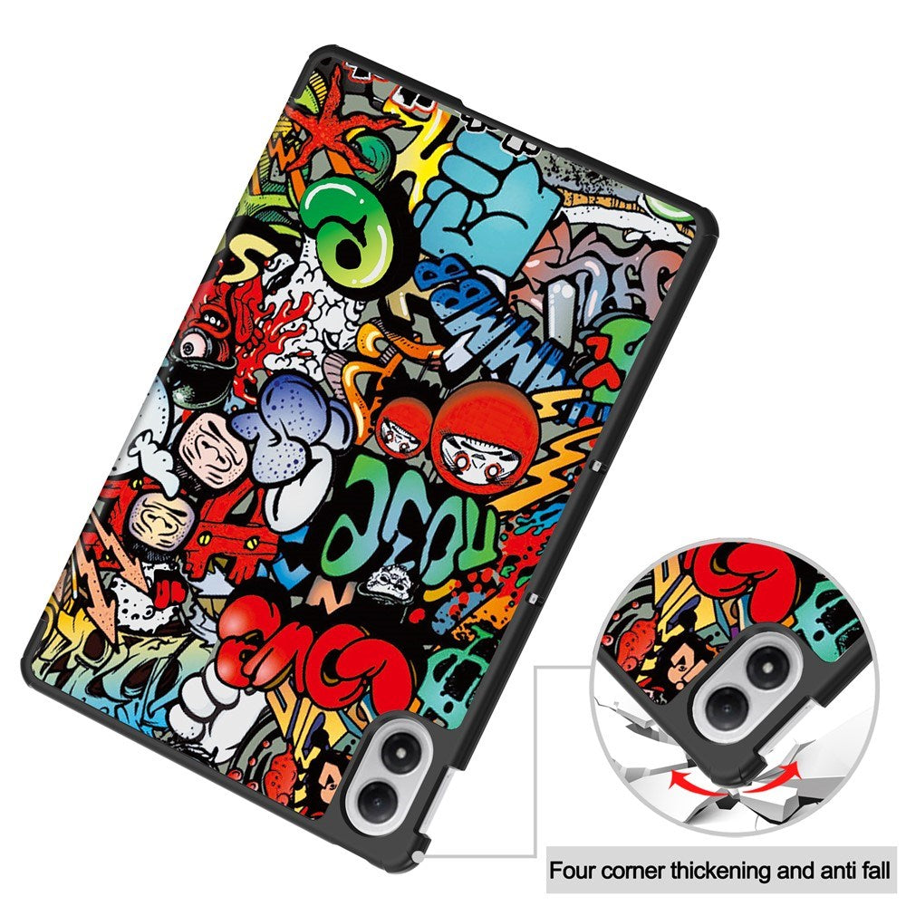 Xiaomi Redmi Pad 2 Pro EIDERWOOD Kunstlæder Flip Cover m. Motiv - Graffiti