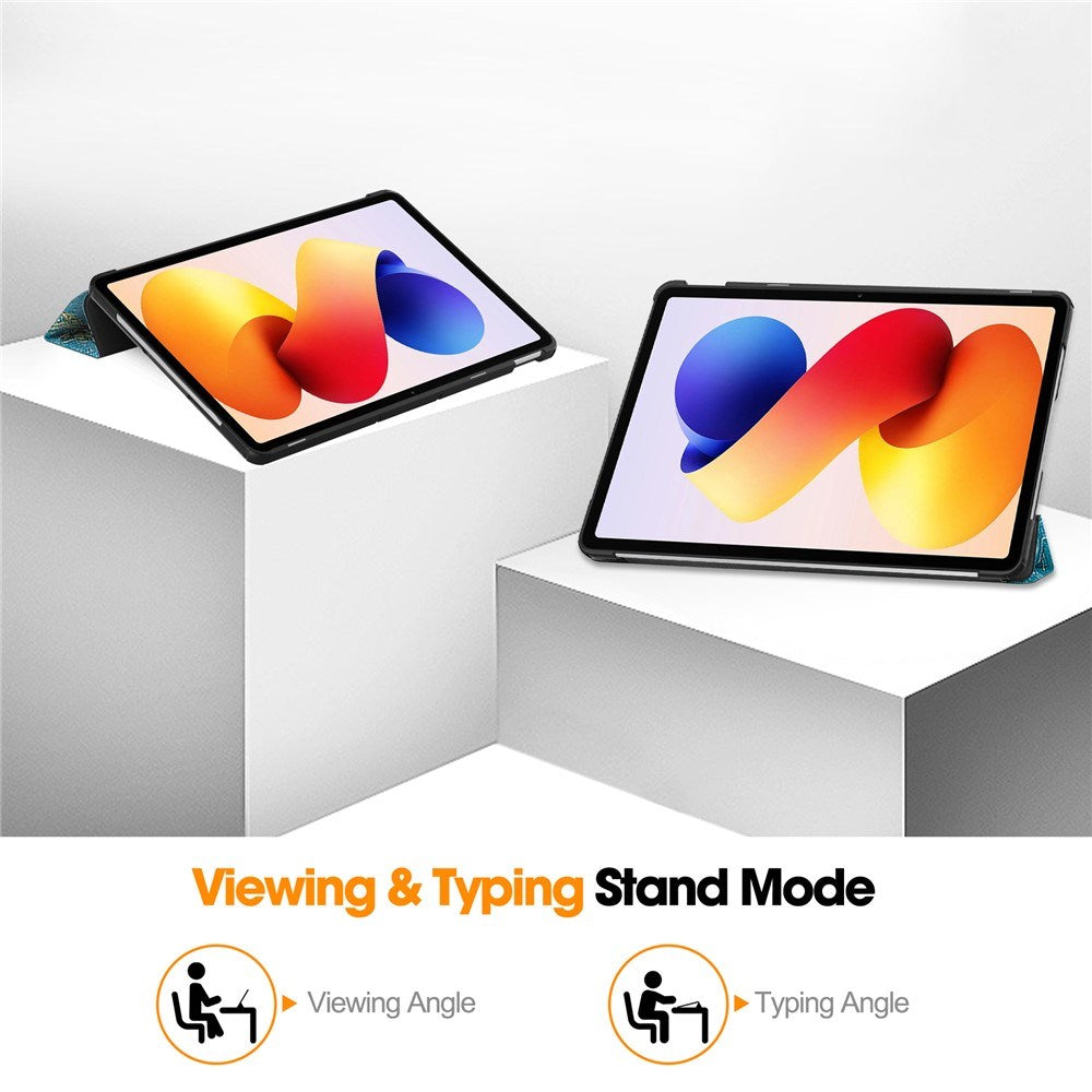 Xiaomi Redmi Pad 2 Pro EIDERWOOD Kunstlæder Flip Cover m. Motiv - Blomster