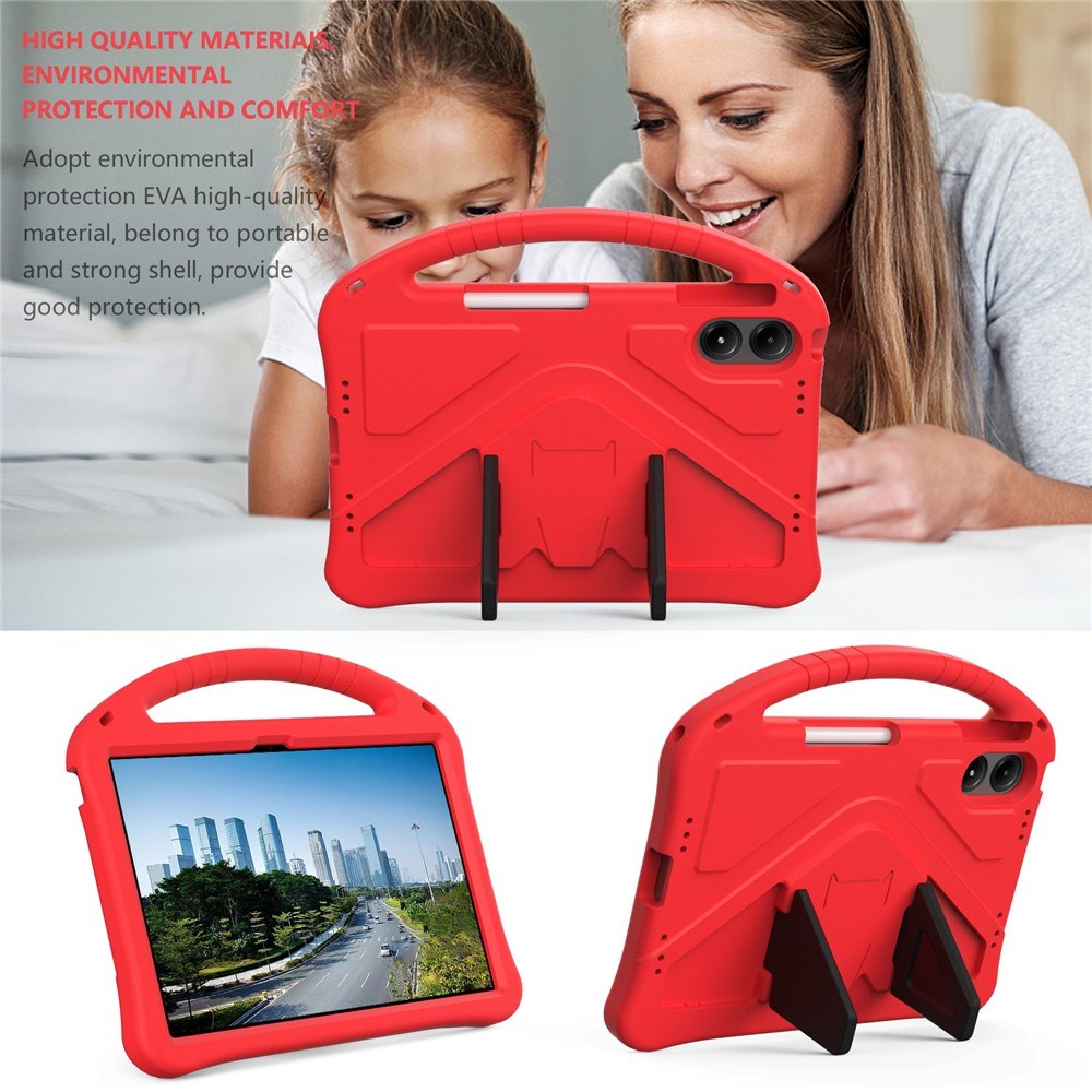 Xiaomi Redmi Pad 2 Pro EIDERWOOD Børnecover m. Kickstand - Rød