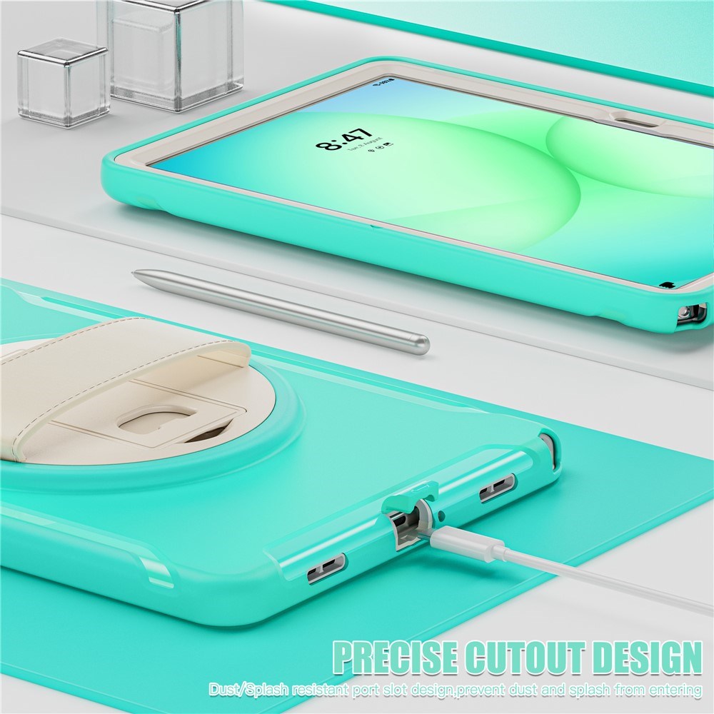 Samsung Galaxy Tab A11+ (Plus) EIDERWOOD Stødabsorberende Cover m. 360 Grader Roterbar Kickstand - Turkis