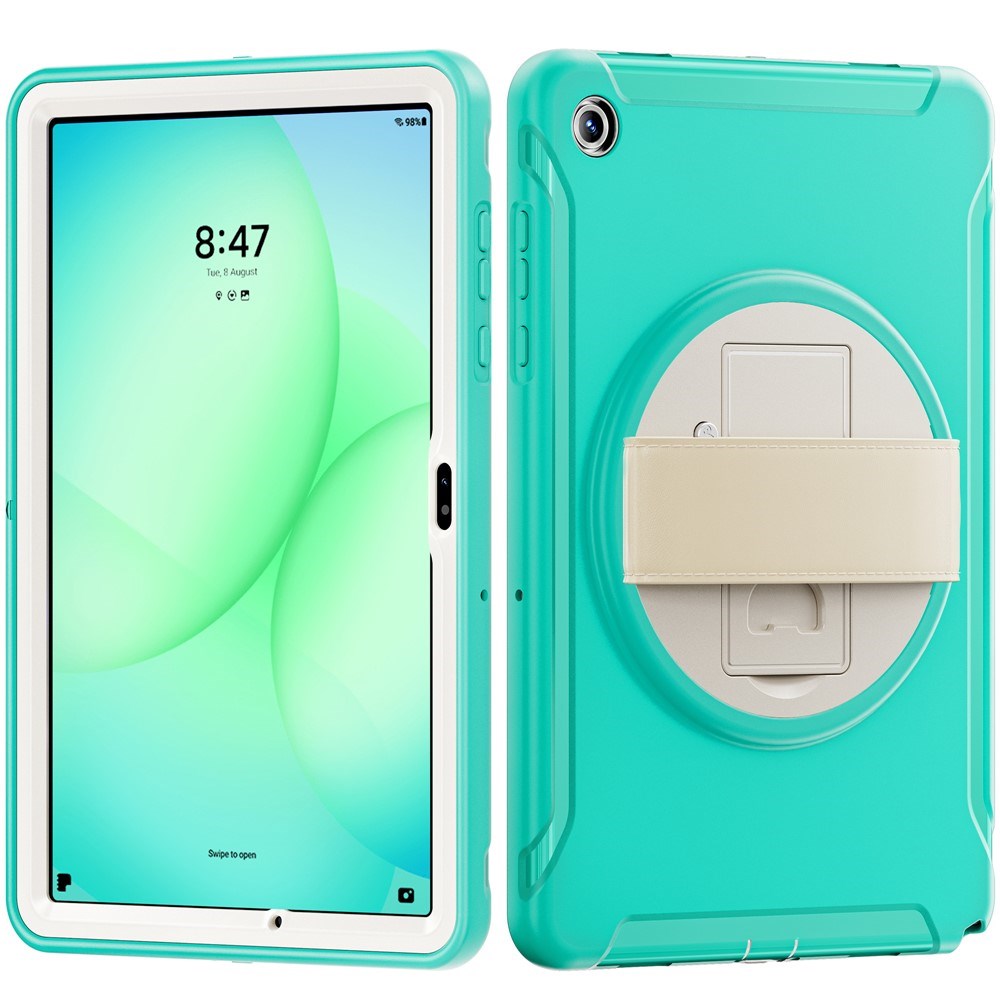 Samsung Galaxy Tab A11+ (Plus) EIDERWOOD Stødabsorberende Cover m. 360 Grader Roterbar Kickstand - Turkis