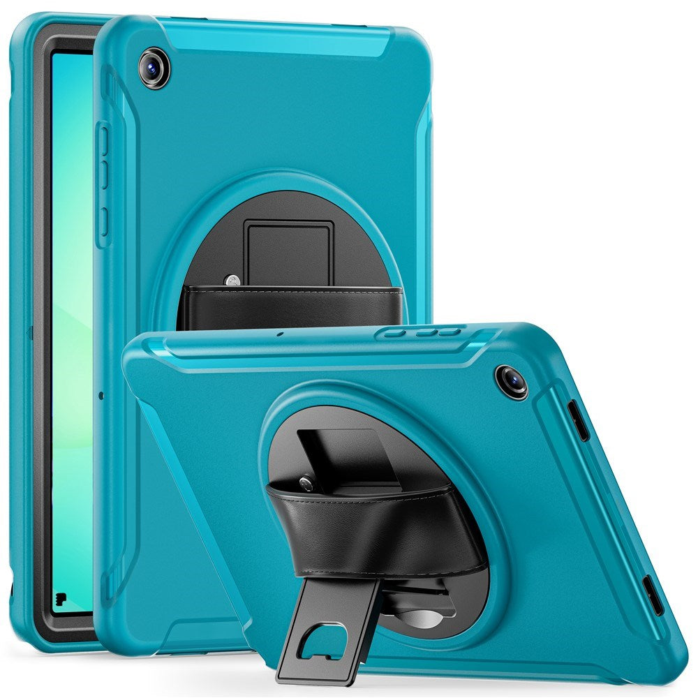 Samsung Galaxy Tab A11+ (Plus) EIDERWOOD Stødabsorberende Cover m. 360 Grader Roterbar Kickstand - Petroleumsblå