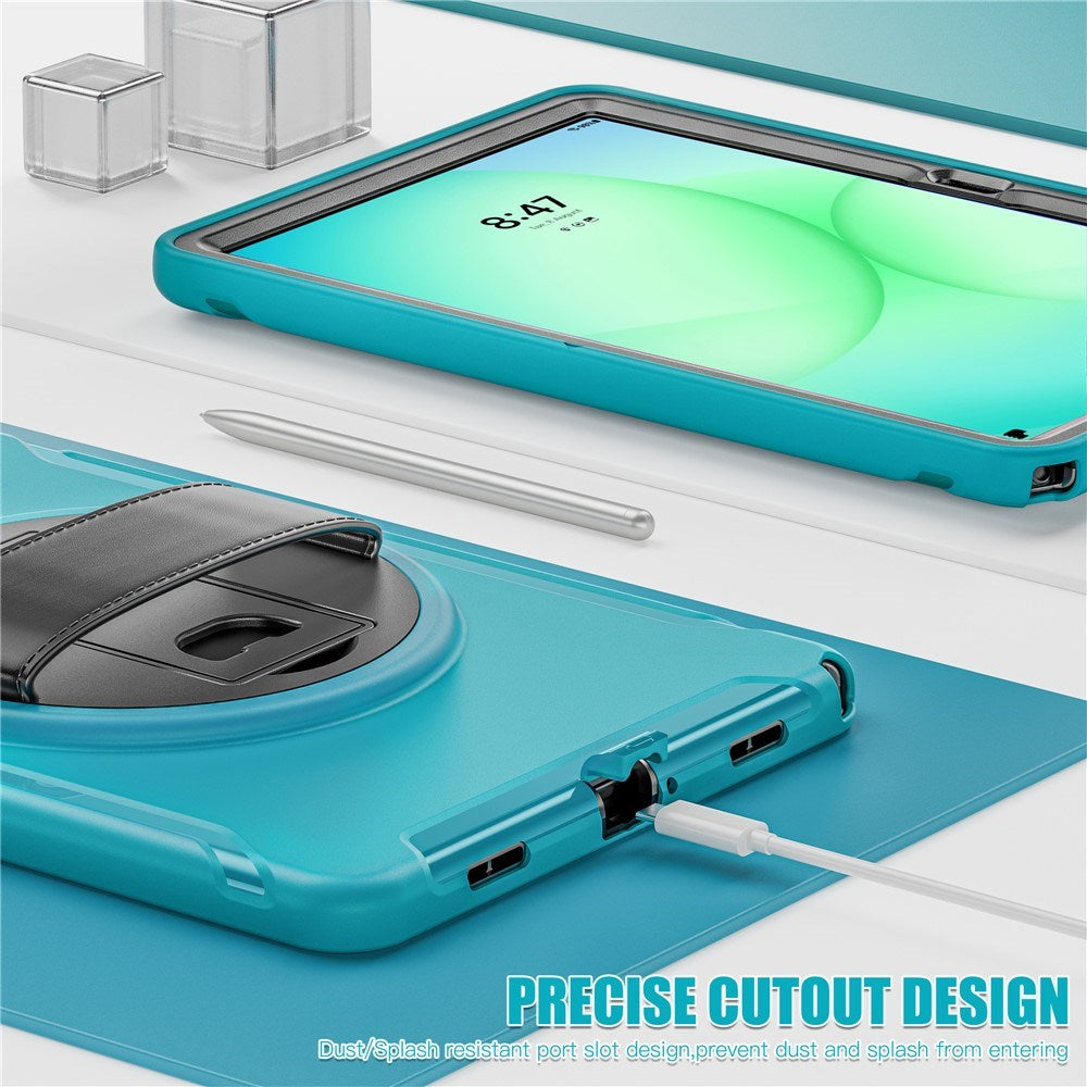 Samsung Galaxy Tab A11+ (Plus) EIDERWOOD Stødabsorberende Cover m. 360 Grader Roterbar Kickstand - Petroleumsblå