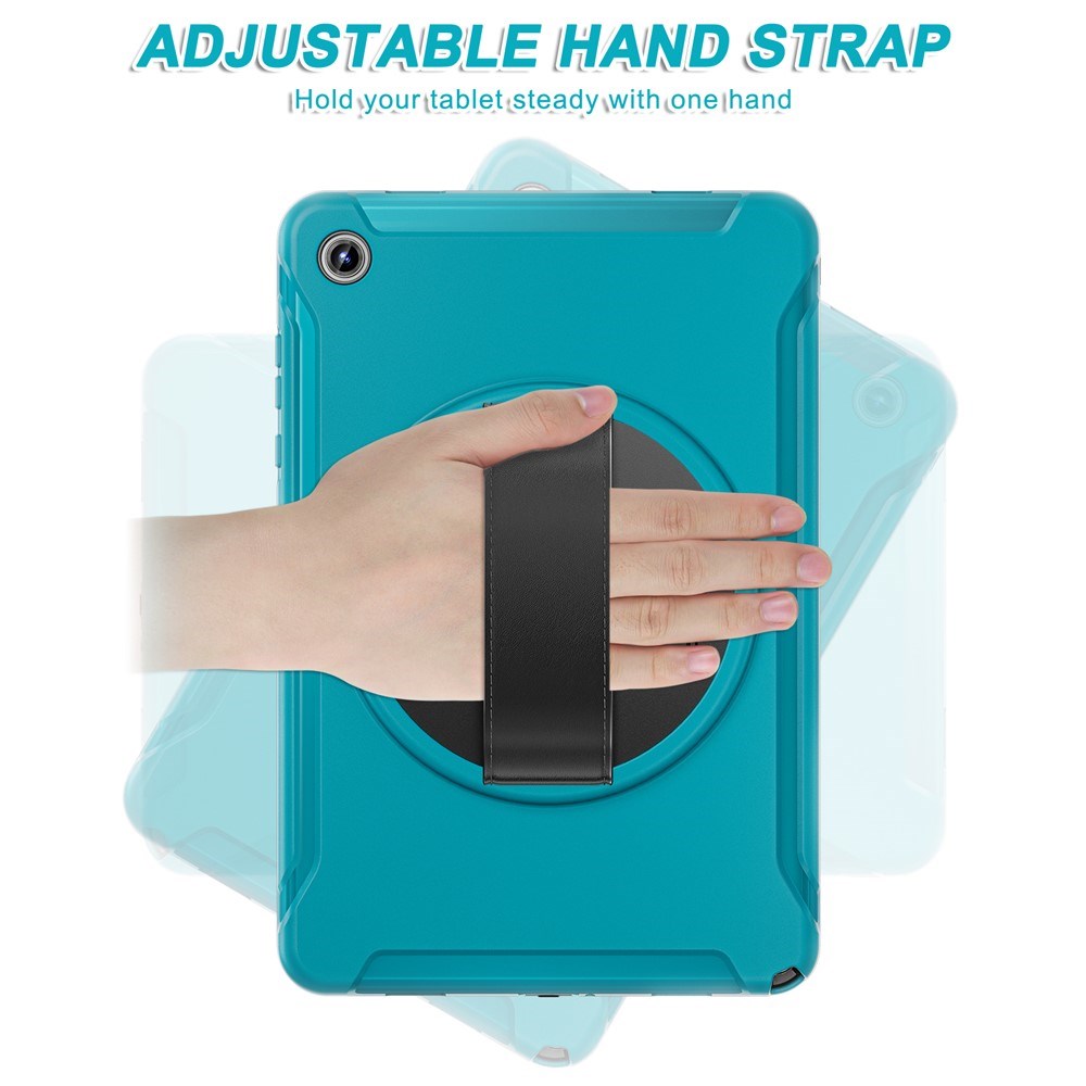 Samsung Galaxy Tab A11+ (Plus) EIDERWOOD Stødabsorberende Cover m. 360 Grader Roterbar Kickstand - Petroleumsblå
