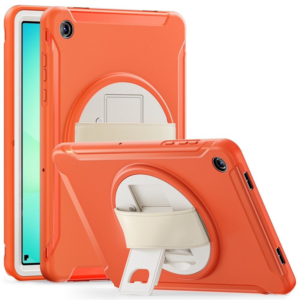 Samsung Galaxy Tab A11+ (Plus) EIDERWOOD Stødabsorberende Cover m. 360 Grader Roterbar Kickstand - Orange