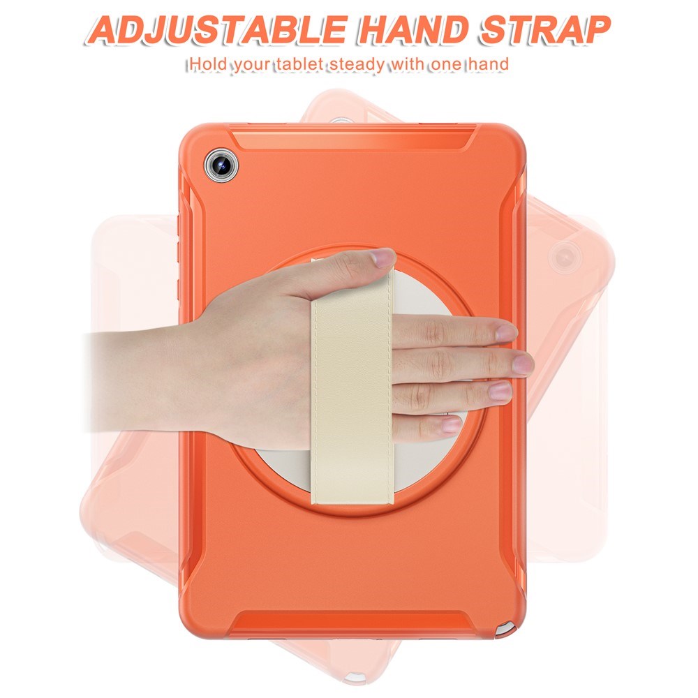 Samsung Galaxy Tab A11+ (Plus) EIDERWOOD Stødabsorberende Cover m. 360 Grader Roterbar Kickstand - Orange