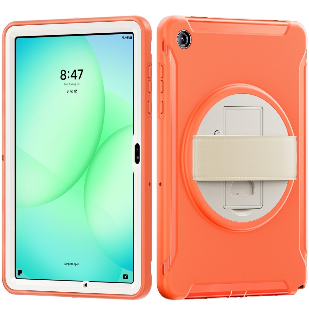 Samsung Galaxy Tab A11+ (Plus) EIDERWOOD Stødabsorberende Cover m. 360 Grader Roterbar Kickstand - Orange