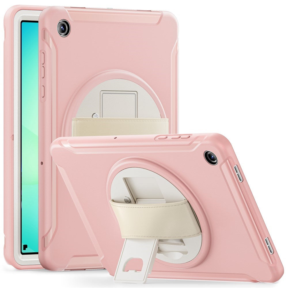 Samsung Galaxy Tab A11+ (Plus) EIDERWOOD Stødabsorberende Cover m. 360 Grader Roterbar Kickstand - Lyserød