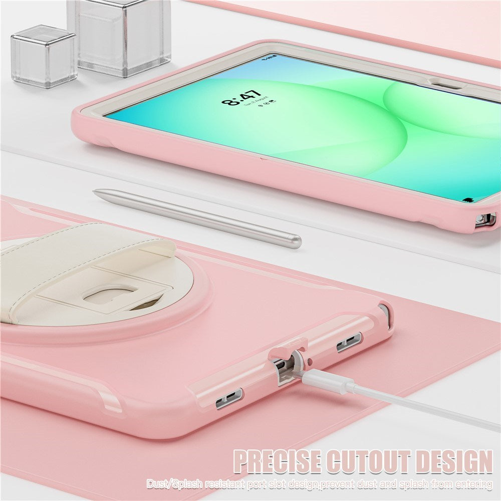 Samsung Galaxy Tab A11+ (Plus) EIDERWOOD Stødabsorberende Cover m. 360 Grader Roterbar Kickstand - Lyserød