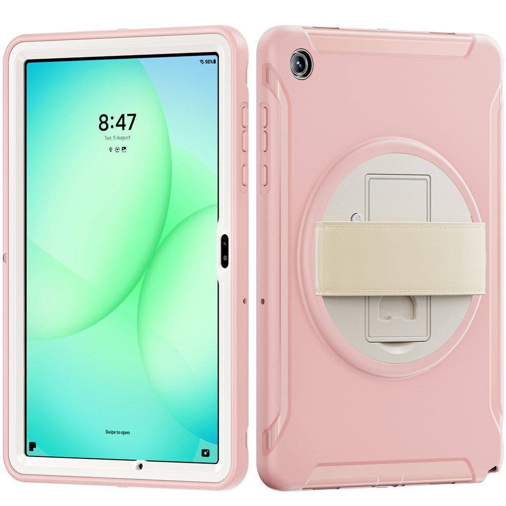 Samsung Galaxy Tab A11+ (Plus) EIDERWOOD Stødabsorberende Cover m. 360 Grader Roterbar Kickstand - Lyserød