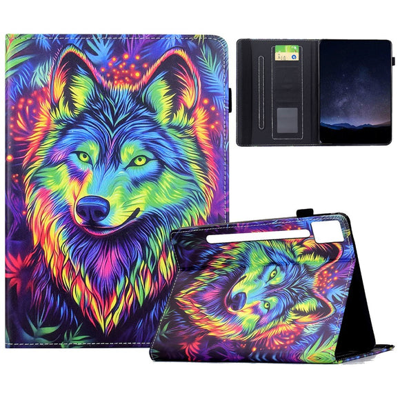 Lenovo Idea Tab Pro / Tab P12 Pro EIDERWOOD Farverigt Flipcover m. Motiv - Ulv
