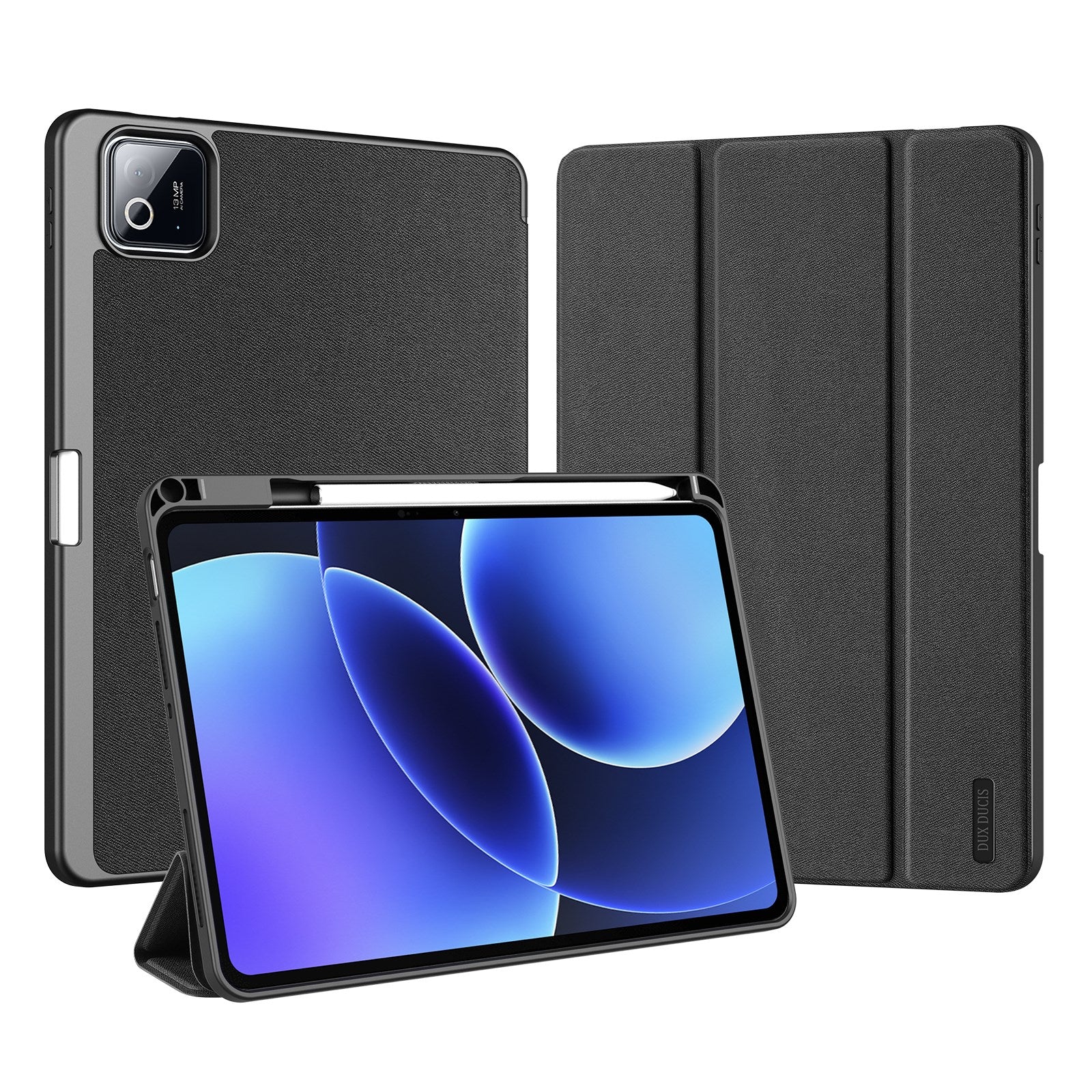 Xiaomi Pad 8 / 8 Pro / 7 / 7 Pro DUX DUCIS Tri-Fold Kunstlæder Flip Cover - Sort