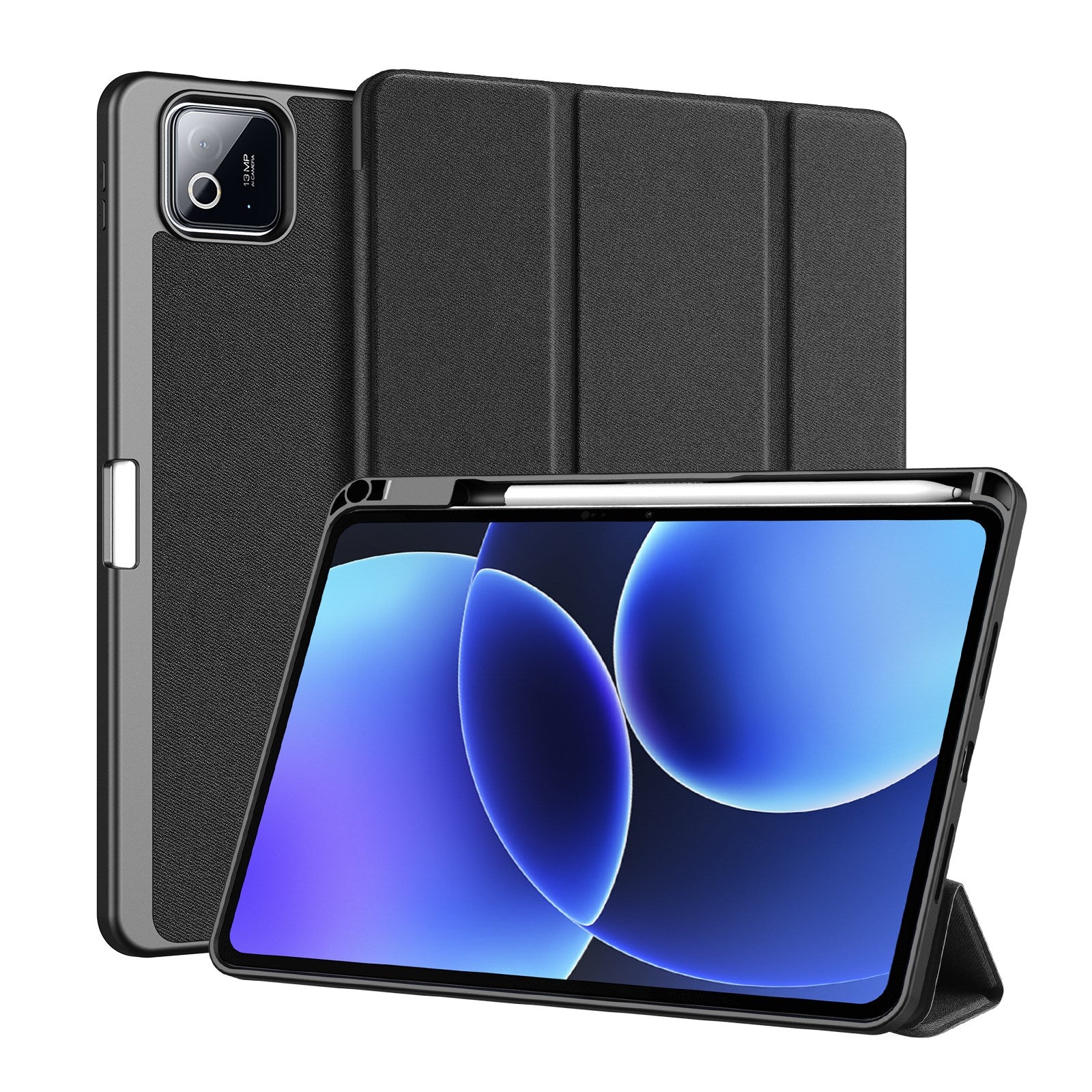 Xiaomi Pad 8 / 8 Pro / 7 / 7 Pro DUX DUCIS Tri-Fold Kunstlæder Flip Cover - Sort