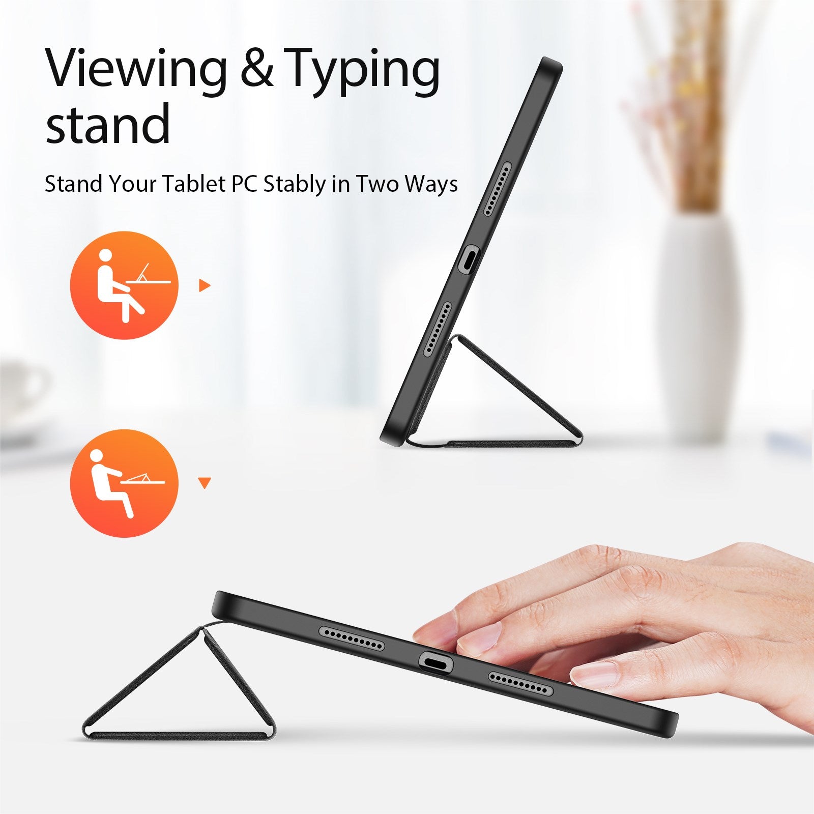 Xiaomi Pad 8 / 8 Pro / 7 / 7 Pro DUX DUCIS Tri-Fold Kunstlæder Flip Cover - Sort