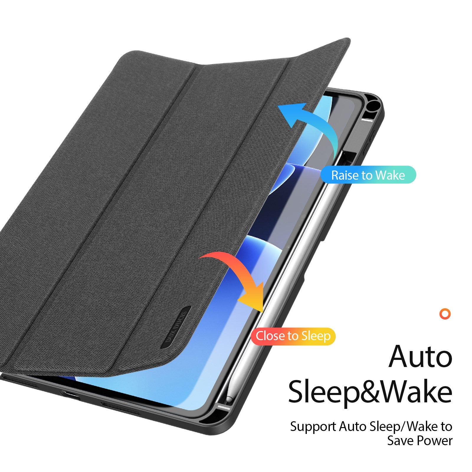 Xiaomi Pad 8 / 8 Pro / 7 / 7 Pro DUX DUCIS Tri-Fold Kunstlæder Flip Cover - Sort