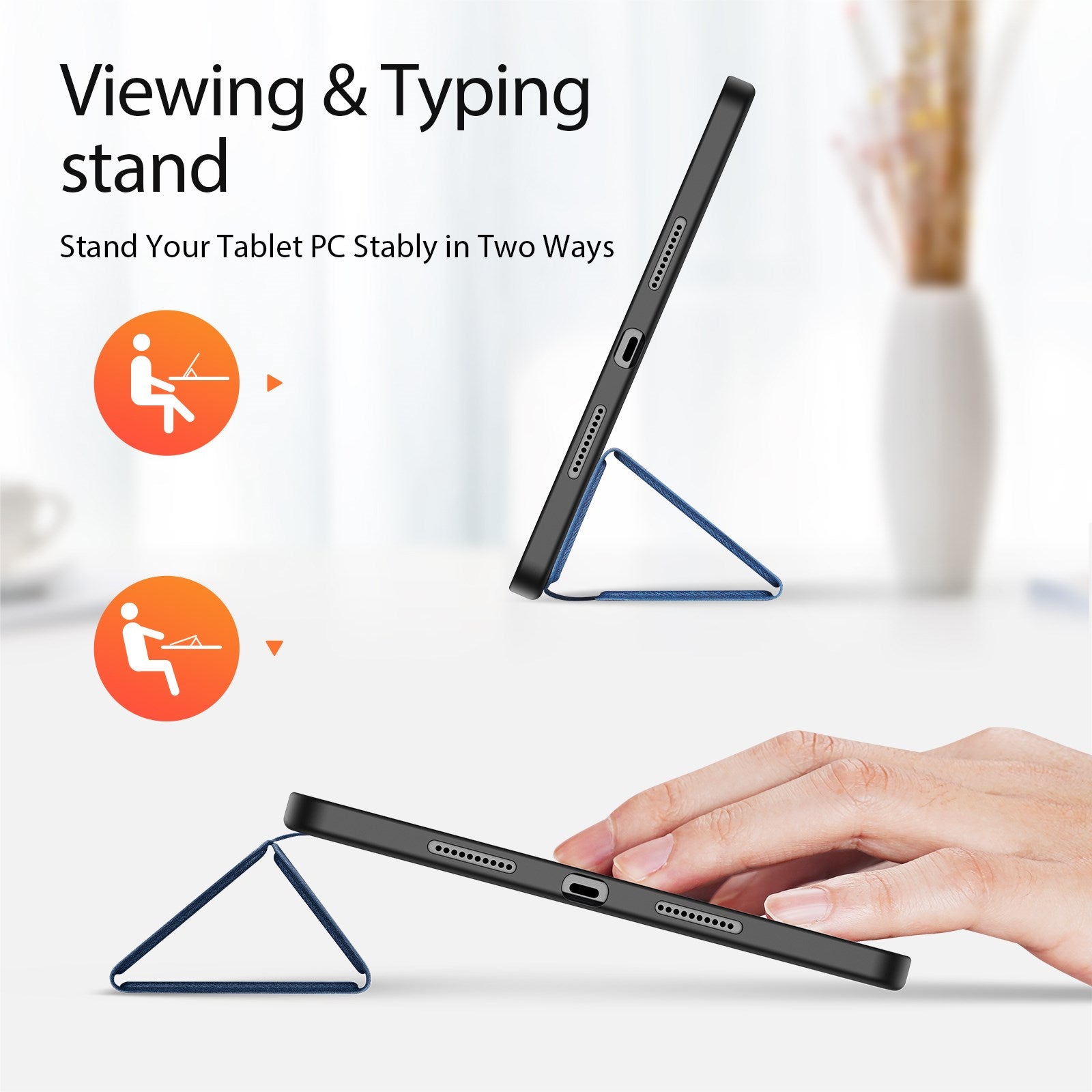 Xiaomi Pad 8 / 8 Pro / 7 / 7 Pro DUX DUCIS Tri-Fold Kunstlæder Flip Cover - Blå